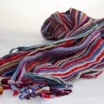 Colourful striped scarf